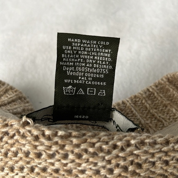 Eddie Bauer Womens 1 Button Cardigan Size XL Chunky Knit Beige Boho - Picture 6 of 6